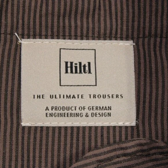 Hiltl NWT Chinos / Casual Pants Size 32 US Doyle In Solid Gray Cotton Blend